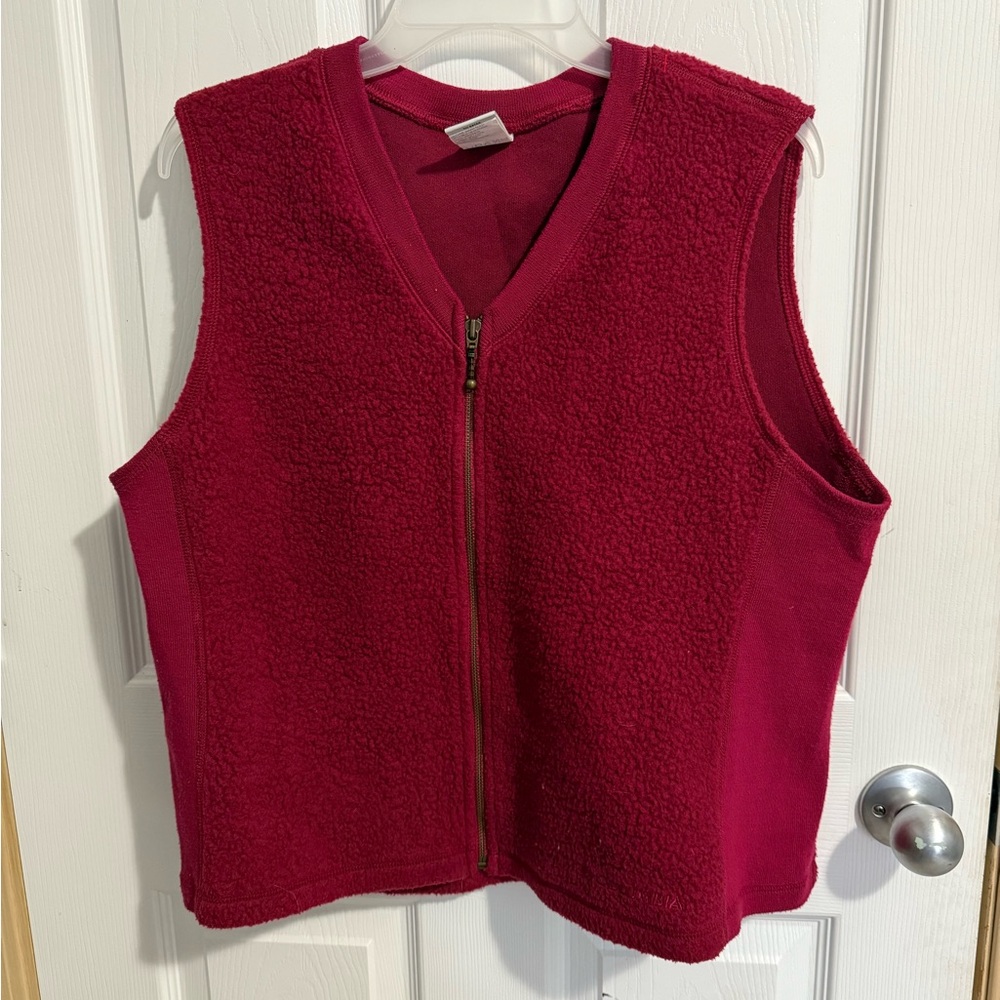 Vintage Columbia Burgundy Fleece Vest